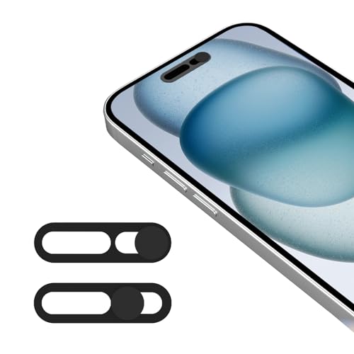 EYSOFT Webcam-Abdeckung, kompatibel mit iPhone 16/16Plus/16Pro/16Pro Max/15/15 Plus/15 Pro/15 Pro Max/14 Pro/14 Pro Max, schützt Privatsphäre und Sicherheit, beeinträchtigt nicht Face ID, 2 Stück, von EYSOFT