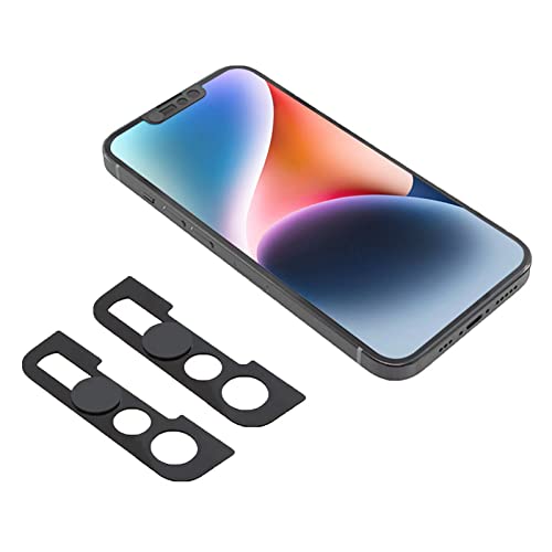 Webcam-Abdeckung, Frontkamera-Abdeckung, kompatibel mit iPhone 14, iPhone 13, iPhone 13 Mini, iPhone 13 Pro, schützt Privatsphäre und Sicherheit, beeinträchtigt nicht die Gesichts-ID 2er-Pack Schwarz von EYSOFT