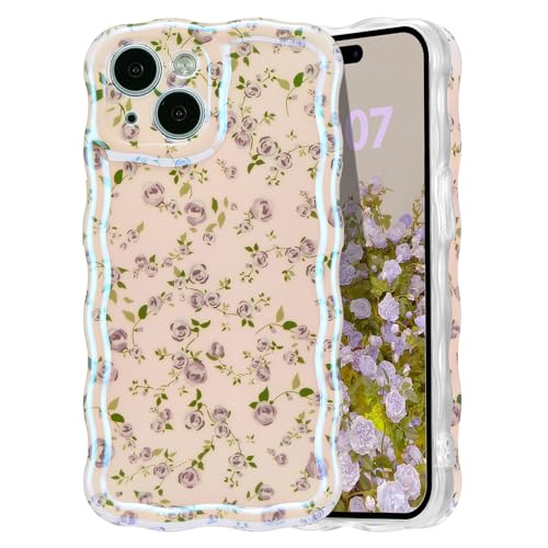 EYZUTAK Hülle für iPhone 13,Cute Hülle Blumen Handyhülle Glitzer Laserblume Retro Rose Hülle Wellenform Weiche TPU Case Mode Stoßfeste Schutzhülle Bumper Cover für Frauen Mädchen-Lila Blume/Lila EYZUTAK Hülle für iPhone 13,Cute Hülle Blumen Handyhülle Glitzer Laserblume Retro Rose Hülle Wellenform Weiche TPU Case Mode Stoßfeste Schutzhülle Bumper Cover für Frauen Mädchen-Lila Blume/Lila von EYZUTAK