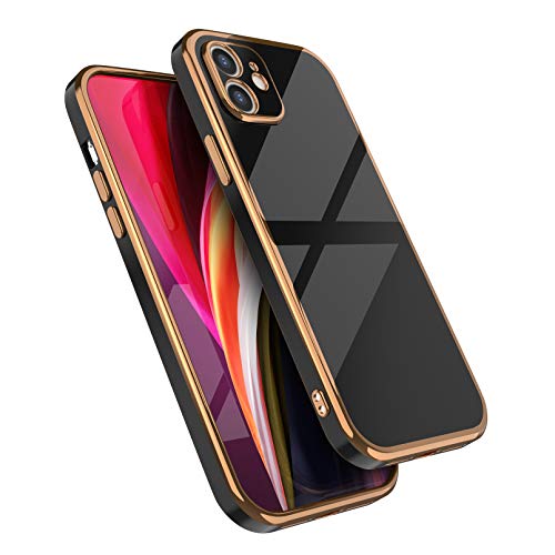 EYZUTAK Hülle für iPhone11 6.1 Zoll, Gänzend Weiches Silikon TPU Schlanke Hülle Galvanik Feines Loch Handyhülle Einfache Luxus Stoßfeste Schutzhülle-Schwarz EYZUTAK Hülle für iPhone11 6.1 Zoll, Gänzend Weiches Silikon TPU Schlanke Hülle Galvanik Feines Loch Handyhülle Einfache Luxus Stoßfeste Schutzhülle-Schwarz von EYZUTAK