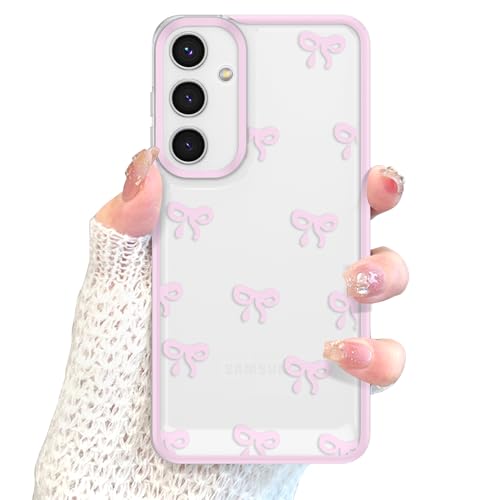 EYZUTAK Schutzhülle für Samsung Galaxy S25, transparent, niedliches Schleifenmuster, ästhetisch, transparent, erhöhter Kameraschutz, stilvoll, schlank, weich, langlebig, TPU-Schutzhülle für Damen, EYZUTAK Schutzhülle für Samsung Galaxy S25, transparent, niedliches Schleifenmuster, ästhetisch, transparent, erhöhter Kameraschutz, stilvoll, schlank, weich, langlebig, TPU-Schutzhülle für Damen, von EYZUTAK