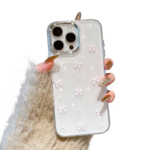 EYZUTAK Handyhülle für iPhone 14 Pro, Funkelnde 3D Bowknot Telefon Hülle Nette Glitzend Kristall Klare Schleife Design Case Schlank Weich TPU Transparente Schutzhülle - Rosa Schleife EYZUTAK Handyhülle für iPhone 14 Pro, Funkelnde 3D Bowknot Telefon Hülle Nette Glitzend Kristall Klare Schleife Design Case Schlank Weich TPU Transparente Schutzhülle - Rosa Schleife von EYZUTAK