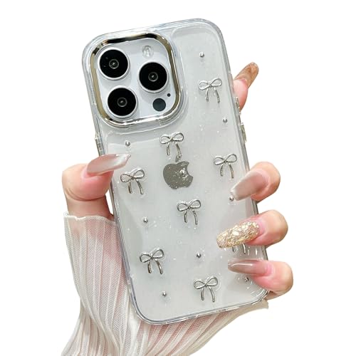EYZUTAK Handyhülle für iPhone 15 Pro Max, Funkelnde 3D Bowknot Telefon Hülle Nette Glitzend Kristall Klare Schleife Design Case Schlank Weich TPU Transparente Schutzhülle - Silberne Fliege EYZUTAK Handyhülle für iPhone 15 Pro Max, Funkelnde 3D Bowknot Telefon Hülle Nette Glitzend Kristall Klare Schleife Design Case Schlank Weich TPU Transparente Schutzhülle - Silberne Fliege von EYZUTAK