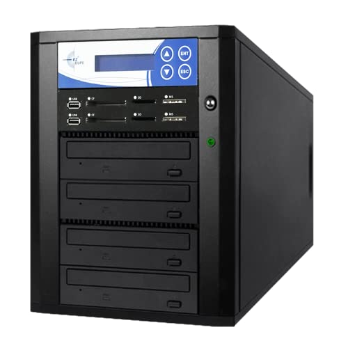 EZ DUPE Media Mirror Plus-Duplizierer– 1:3 Flash-Speichergerät (USB SD CF MS) und Disc (DVD CD)-Kopierer von EZ DUPE