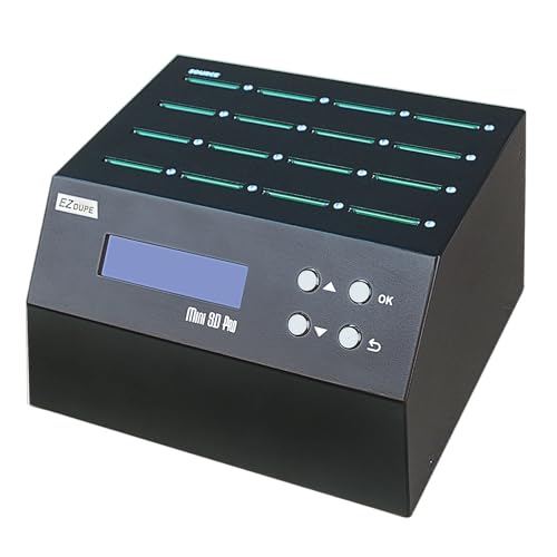 EZ DUPE SD-Duplizierer - Eigenständiger 1:15 Secure Digital/SD-Kopierer und Datenlöscher (Mini SD Pro) von EZ DUPE