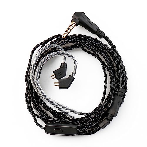 EZ EAR CCZ Melody Original IEM-Kabel, im Ohrmonitor Upgrade Kabel TFZ-Stift Ohrhörer Kabel für Kbear KS1 KS2 Lark Robin CCZ Kaffeebohnenkrieger (mit Mikrofon, 3.5MM) von EZ EAR