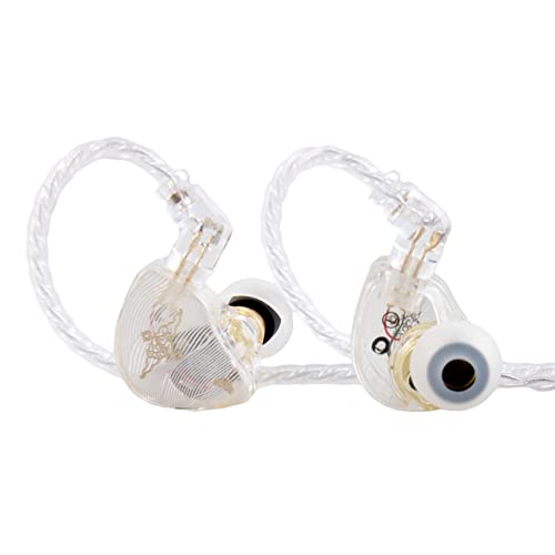 EZ EAR TANGZU Wan’er S.G 10 mm HiFi-In-Ear-Monitor-Kopfhörer mit dynamischem Treiber und abnehmbarem 0,78mm 2Pin Kabel, ergonomische Passform für Bühnenmusiker, Sänger (Weiß, Mikrofon) von EZ EAR