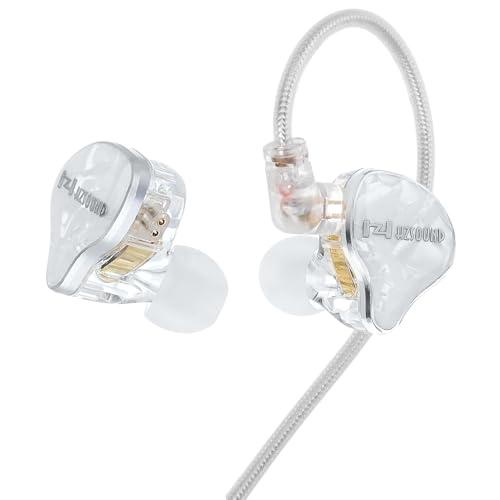 HZSOUND White Snow In-Ear-Monitor-Ohrhörer, 10 mm LCP+PU-Treiber, HiFi-IEM-Kabel-Ohrhörer mit abnehmbarem 2pin Kabel, Geräuschisolierung für Musik, Gaming, Telefonanrufe, Showbühne (mit Mikrofon) HZSOUND White Snow In-Ear-Monitor-Ohrhörer, 10 mm LCP+PU-Treiber, HiFi-IEM-Kabel-Ohrhörer mit abnehmbarem 2pin Kabel, Geräuschisolierung für Musik, Gaming, Telefonanrufe, Showbühne (mit Mikrofon) von EZ EAR