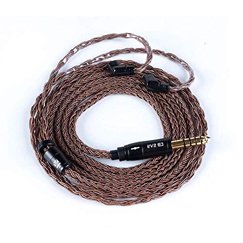 KBEAR HiFi Kopfhörer Kabel, 16-Adriges Sauerstofffreies Kupfer-Ersatzkabel, Abnehmbares Ersatzkopfhörerkabel für ZSN Pro ZS10 Pro ZSX ZST X AS16 CCA A10 CA4 etc (CPIN, 4,4mm) von EZ EAR
