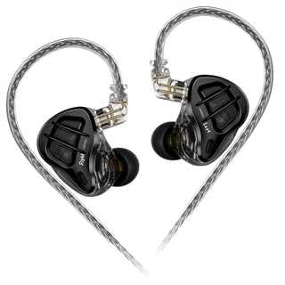 KZ ZAR HiFi-In-Ear-Monitore 1DD 7BA Hybrid-Treiber In-Ear-Kopfhörer IEM mit versilbertem abnehmbarem Kabel 2PIN für Musiker, Sänger, Audiophile (ohne Mikrofon) von EZ EAR