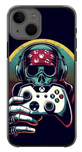 EZB Schutzhülle für iPhone 11 Pro Max (Scary Gamer, Totenkopf-Horror-Gamer), flexible, stoßdämpfende Kanten, einzigartige Pop-Art-Hartschale, Totenkopf-Gamer, Schwarz von EZB