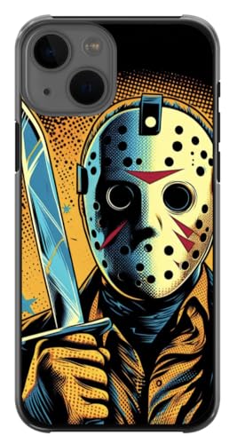 EZB Schutzhülle für iPhone 13 Pro Max (Horror-Thema, Jason Voorhees), flexible, stoßdämpfende Kanten, einzigartige Pop-Art-Hartschale, Schwarz von EZB