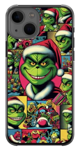 EZB Grinch Montage Handyhülle kompatibel mit iPhone, bunt, flexibel, stoßdämpfend, einzigartige Pop-Art-Handyhülle, Grinch-Motiv (iPhone 13), Grün von EZB