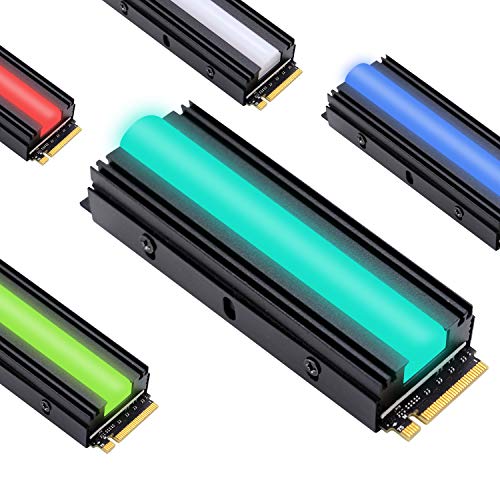 EZDIY-FAB 12V RGB SATA NVMe NGFF M.2 Kühlkörper SSD Kühler für 2280 M.2 SSD, mit Thermal Pad (SSD Nicht enthalten) von EZDIY-FAB