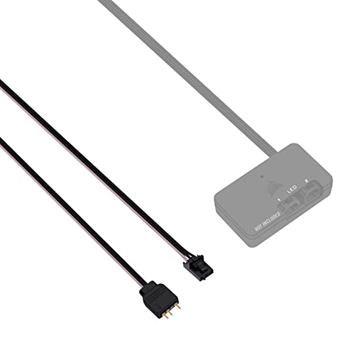 EZDIY-FAB Adapter Kabel für Corsair Lighting Node Pro und Corsair ICUE Commander PRO(Nabe ist Nicht Enthalten),Intelligente RGB-Beleuchtung,Anschluss an Beliebige 5V 3Pin ARGB-Geräte (2x 20cm) von EZDIY-FAB