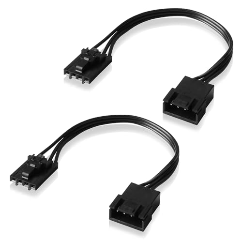 EZDIY-FAB Adapterkabel Kompatibel mit Corsair RGB HUB,Lighting Node CORE,Commander CORE und iCUE Commander CORE XT,Intelligente RGB-Beleuchtung,Kompatibel mit NZXT ARGB AER2 F-Series Lüfter (2x10cm) von EZDIY-FAB