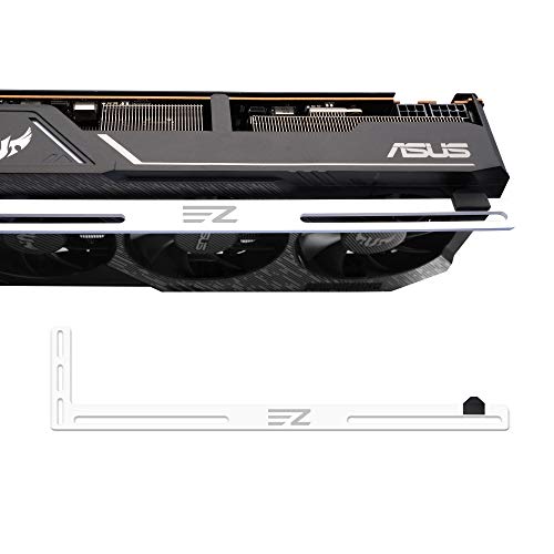 EZDIY-FAB Grafikkartenhalterung Mitarbeiter. EIN Grafikkartenhalter, GPU VGA-Klammer, für Benutzerdefinierte Desktop PC Gaming. EIN GPU Standgehäuse mod- 3mm Aluminium Weiß von EZDIY-FAB