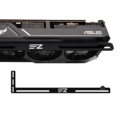 EZDIY-FAB Grafikkartenhalterung Unterstützung. EIN Grafikkartenhalter, GPU VGA-Klammer, für Benutzerdefinierte Desktop PC Gaming. EIN GPU Standgehäuse mod- 3mm Aluminium-Schwarz von EZDIY-FAB