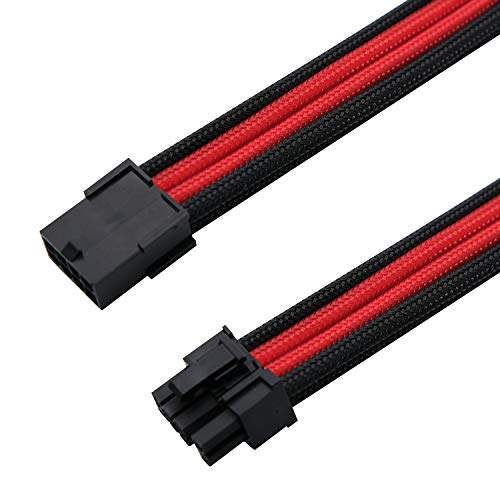 EZDIY-FAB Kabel mit PCIE Hülse 6+2 Pin,Kabel mit GPU Hülse,Verlängerungskabel für Stromversorgung-Schwarz und Rot EZDIY-FAB Kabel mit PCIE Hülse 6+2 Pin,Kabel mit GPU Hülse,Verlängerungskabel für Stromversorgung-Schwarz und Rot von EZDIY-FAB