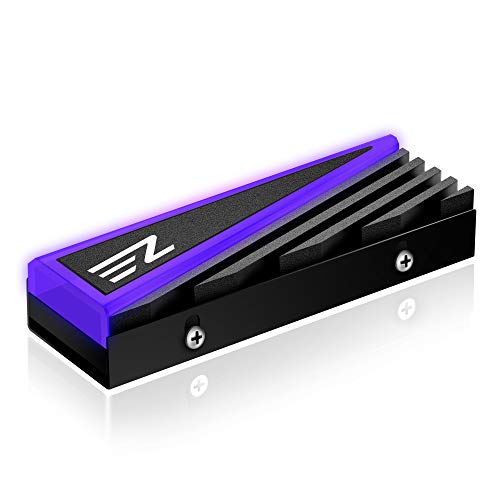 EZDIY-FAB NVME M.2 12 V 4 Pin RGB Kühler für 2280 M2 SSD Tri-Cool-Kühlkörper mit Silikon-Thermo-Pad von EZDIY-FAB