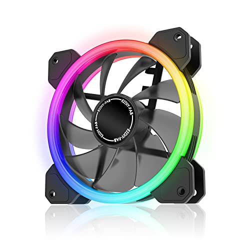EZDIY-FAB Neue Dual Ring RGB Lüfter 120mm-1 Pack (Controller Nicht einschließen) von EZDIY-FAB