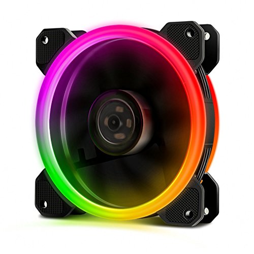 EZDIY-FAB PC-Lüfter, 120 mm, RGB, LED, leise, hohe Luftstrom, Einstellbarer Farb-Lüfter, CPU-Kühler-Controller Nicht im Lieferumfang enthalten von EZDIY-FAB