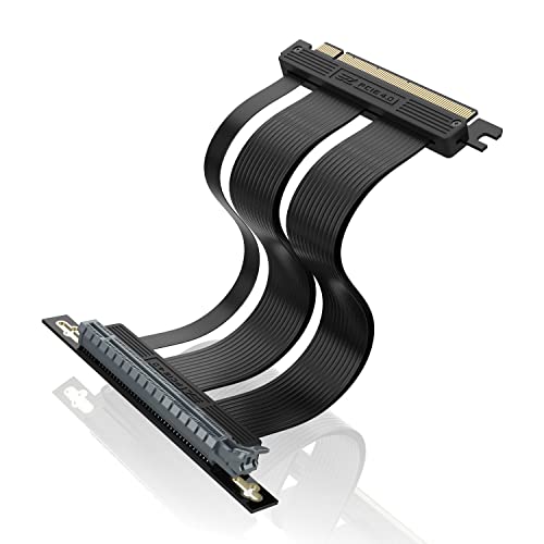 EZDIY-FAB PCI Express 4.0 16x Flexible Kabelverlängerung Port Adapter für Grafikkarten,High Speed PCIE Gen4 Riser Kabel 90 Grad-170mm von EZDIY-FAB