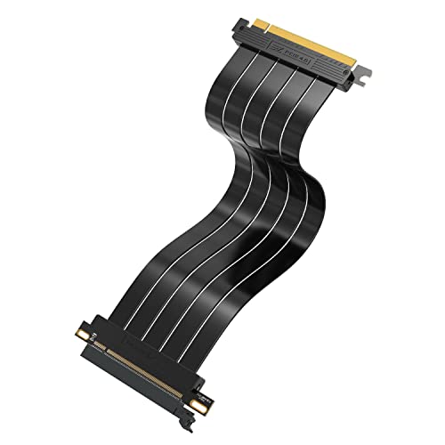 EZDIY-FAB PCIE Gen 4 16x Extrem Flexibel,Hochgeschwindigkeits Riser Kabel PCI Express 4.0 Port GPU Erweiterungskarte-Gerader Stecker[11.8in/30cm] von EZDIY-FAB