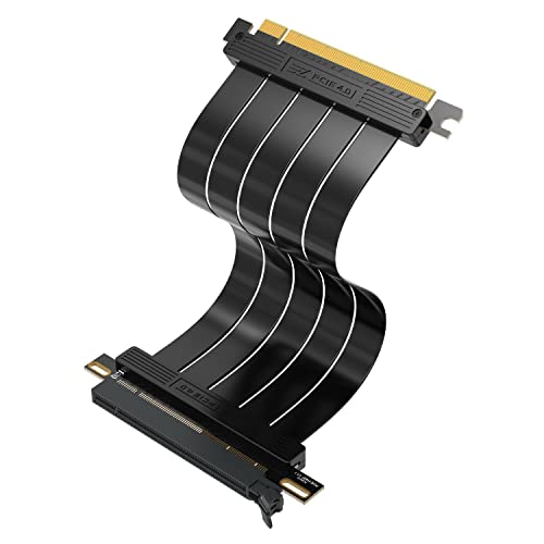 EZDIY-FAB PCIE Gen 4 16x Extrem Flexibel,Hochgeschwindigkeits Riser Kabel PCI Express 4.0 Port GPU Erweiterungskarte-Gerader Stecker[7.87in/20cm] von EZDIY-FAB