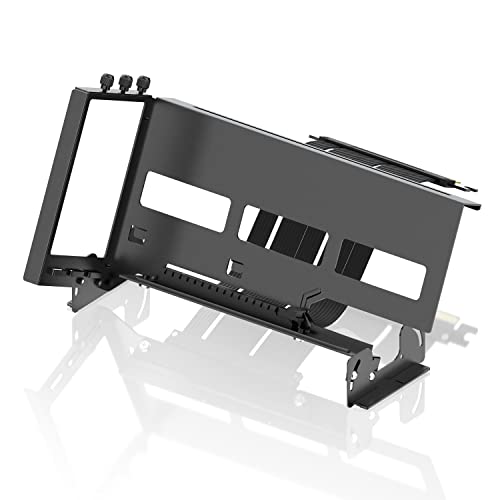 EZDIY-FAB PCIe 4.0 GPU-Halterung, Grafikkartenhalter, Multi-Winkeleinstellung, Videokarten-VGA-Unterstützungs-Kit mit PCIe 4.0 X16 Gen4, 17 cm Riser-Kabel, Schwarz von EZDIY-FAB