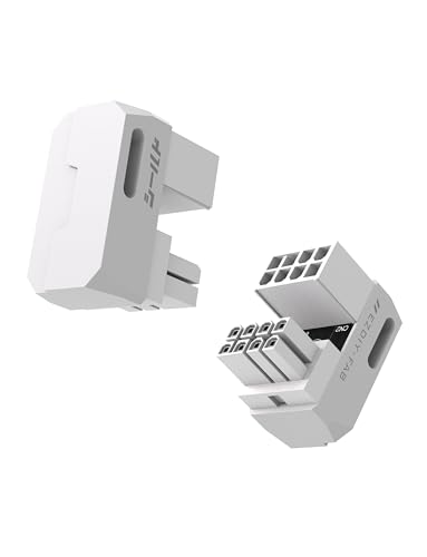 EZDIY-FAB Shield Series 8-Pin PCIe GPU Power Adapter,180-Grad U-Turn Abgewinkelter Anschluss,Aluminium Design für Grafikkarten-Standard Typ,Weiß-2 Pack von EZDIY-FAB