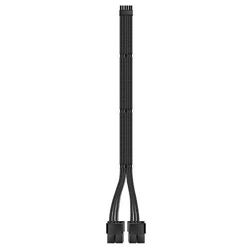 EZDIY-FAB Sleeved Kabel RTX 3000 Serie 12 Pin auf Dual 8 Pin PSU Kabelverlängerung 300 MM-Stecker für NVIDIA Ampere GEFORCE RTX 3060ti 3070 3080 FE Funder Edition-Schwarz von EZDIY-FAB