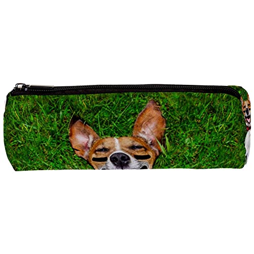 American Football Hund Federmäppchen Stifteetui Schreibwaren Etui Stifteetui Schreibtisch-Organizer Make-up-Kosmetiktasche für Schule Büro von EZIOLY