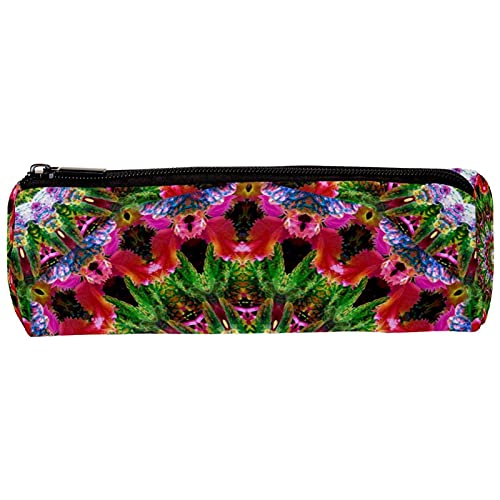 Hippie Mandala Kaleidoskop Psychedelisches Muster Federmäppchen Schreibwaren Etui Stifteetui Schreibtisch-Organizer Make-up Kosmetiktasche für Schule Büro von EZIOLY