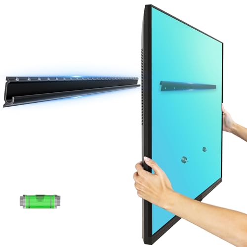 EZISE TV-Wandhalterung ohne Nieten für 32-75 Zoll Fernseher, kein Bohren, Trockenbau-TV-Halterung, hält bis zu 68 kg, Wasserwaage im Lieferumfang enthalten, niedriges Profil, kein Bolzen, einfach zu von EZISE
