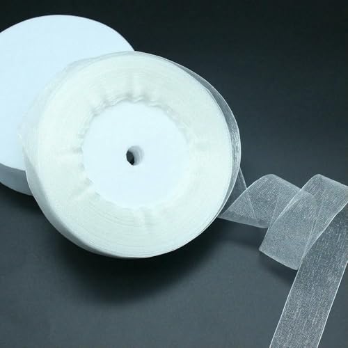 Durchsichtiges Chiffonband, Organza-Satinband, 2,5 cm, 45,7 m, DIY-Geschenkverpackung, Dekoration, Hochzeitsband, Nähzubehör, Stoff von EZVFIRPDFZ