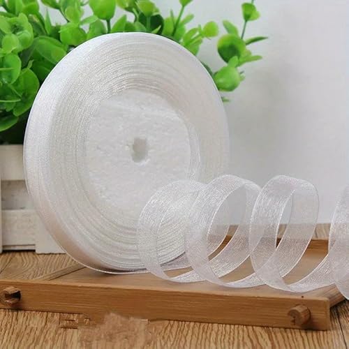 Organzabänder, 10 mm, transparent, für Geschenkverpackungen, Weihnachten, Party, Dekoration, Seidenstoff, Basteln, 45 m Organzabänder, 10 mm, transparent, für Geschenkverpackungen, Weihnachten, Party, Dekoration, Seidenstoff, Basteln, 45 m von EZVFIRPDFZ