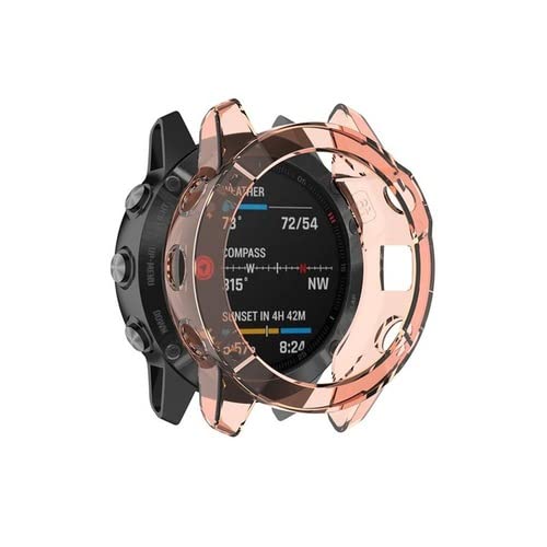EZZON TPU-Schutzhülle für Garmin Fenix 6S 6 6X Band weiche Rahmenkanten Schutz für Fenix 6SPro 6Pro 6XPro 5X Schutzhülle (D,für Fenix 6S 6S Pro) von EZZON