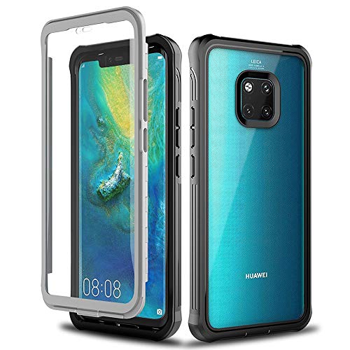 Eabhulie Huawei Mate 20 Pro Hülle, Hybrid Robust TPU Bumper Stoßfest Transparent Handyhülle 360 Grad Komplett Vollbildabdeckung Schutzhülle für Huawei Mate 20 Pro von Eabhulie