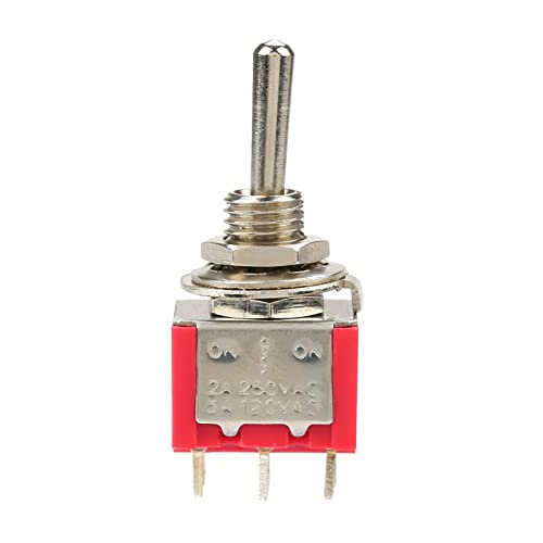 6 Stifte 3 Positions-Off-On-Momentin-Toggle-Schalter DPDT-Kontakte 10pcs mit 6-mm-Knopfkopf für Automobil, Home Appliance, Industrial Control von Eacam
