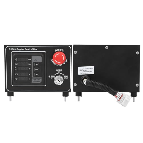Dieselmotor-Monitor, 5-Bildschirm-LED-Digitalanzeige-Steuerbox mit Tasten, für Generator, Motordrehzahl, Öldruck, Wassertemperatur, Batteriespannung Dieselmotor-Monitor, 5-Bildschirm-LED-Digitalanzeige-Steuerbox mit Tasten, für Generator, Motordrehzahl, Öldruck, Wassertemperatur, Batteriespannung von Eacam