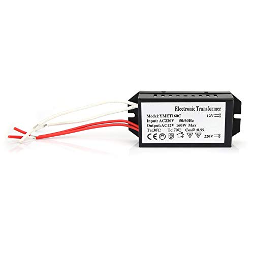 Elektronischer Transformator, Treiber für Intelligente Netzteile, Volle Leistung, Langes Zulagen, Stabile Ausgangsspannung, kein Geräusch für Halogenlampen, Kompakte Größe, (160W) von Eacam