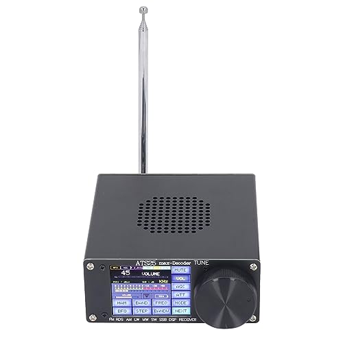 Radio Full Band 2.4in Touchscreen DSP Decoder Antenne Wiederaufladbare Aluminiumlegierung Shortwave WiFi Lithium Batterie [Reisewanderungscamping] von Eacam