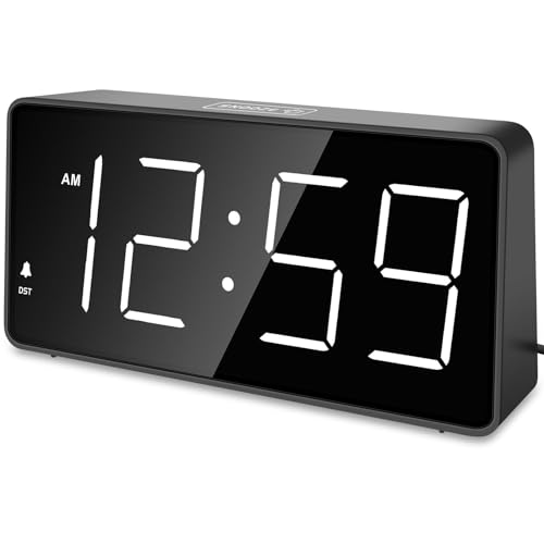 Eachui LED Wecker Digital mit Großen Zahlen, Wecker mit Ladestation, Helligkeit und Lautstärke Regelbar, Snooze, 12/24HR, Digital Uhr Netzbetrieben Eachui LED Wecker Digital mit Großen Zahlen, Wecker mit Ladestation, Helligkeit und Lautstärke Regelbar, Snooze, 12/24HR, Digital Uhr Netzbetrieben von Eachui
