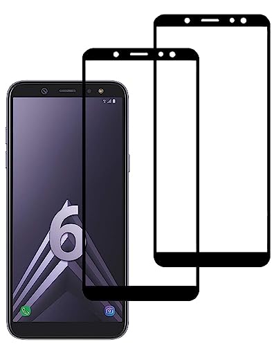 Eachy Kompatibel für Samsung Galaxy A6 2018(SM-A600) Schutzfolie,[2 Stück] Vollständige Abdeckung Ultra-klar Displayschutzfolie für Samsung Galaxy A6 2018 Temperglas Folie 5.6 Zoll (0,33 mm) von Eachy