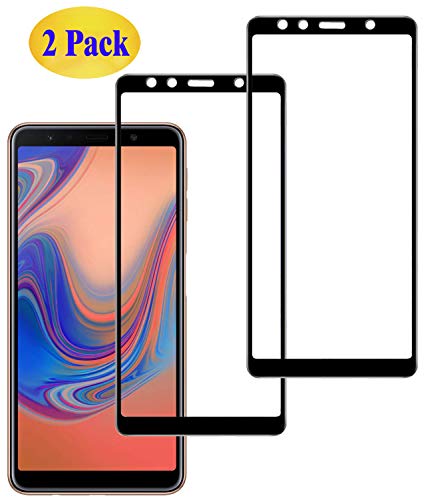 Eachy Kompatibel für Temperglas für Samsung Galaxy A7 2018 Schutzfolie, [2 Stück] Vollständige Abdeckung Ultra-klar Displayschutzfolie für Samsung Galaxy A7 2018(SM-A750) Folie 6,0 Zoll von Eachy