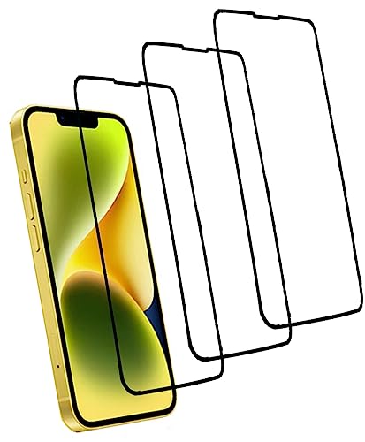 Eachy Panzerglas für iPhone 13/iPhone 13 Pro/iPhone 14/iPhone 14 Pro Displayschutzfolie,[3 Stück] Vollständige Abdeckung Schutzfolie für iPhone 13/iPhone 13 Pro/iPhone 14/iPhone 14 Pro Panzerglasfolie von Eachy