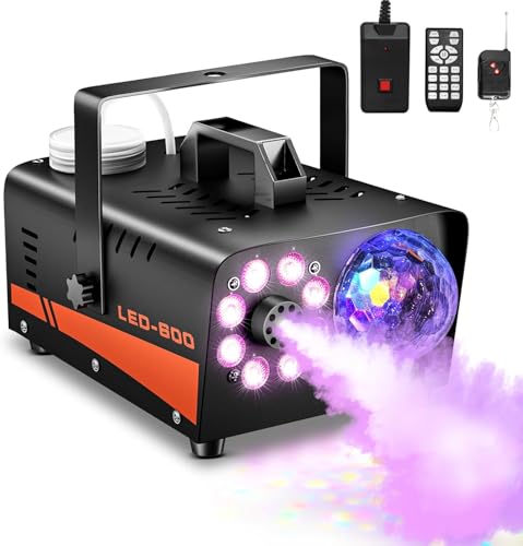 Nebelmaschine, 600 W, 3000 CFM mit Auto-Spray-Funktion, Nebelmaschine mit kabelloser Fernbedienung und 13 LED-Lichtern, Stroboskop-Effekt, für DJ, Disco, Halloween, Weihnachten Nebelmaschine, 600 W, 3000 CFM mit Auto-Spray-Funktion, Nebelmaschine mit kabelloser Fernbedienung und 13 LED-Lichtern, Stroboskop-Effekt, für DJ, Disco, Halloween, Weihnachten von EagerMinds