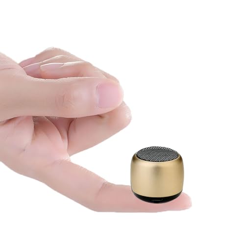 Eageroo 2 X Bluetooth Mini Lautsprecher tragbar Speaker,Stereo Klang mit tiefem Bass Technologie,Gold (2 X super Mini Lautsprecher-Gold) von Eageroo