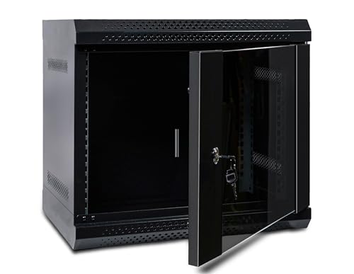 Eagle 48,3 cm Wandmontage, Daten-, Server- und Audio-Verstärkerschränke, Glastür mit Schloss, vollständig montiert für Netzwerke in Wohnungen, Büros, Geschäften, 12U, 590 mm tief Eagle 48,3 cm Wandmontage, Daten-, Server- und Audio-Verstärkerschränke, Glastür mit Schloss, vollständig montiert für Netzwerke in Wohnungen, Büros, Geschäften, 12U, 590 mm tief von Eagle